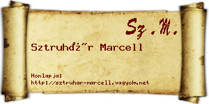 Sztruhár Marcell névjegykártya